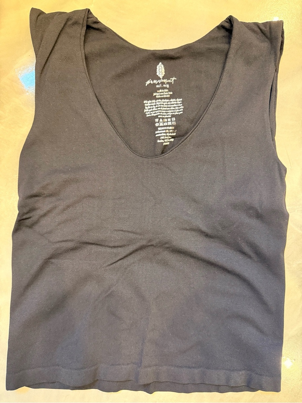 FP Movement by Free People Black Scoop Neck Tank. NWOT. Size M/L